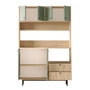 Hanah Home Armario Multiusos RE5-SY Roble y Verde